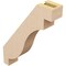 Ekena Millwork 3-inch W x 14-inch D x 18-inch H Copenhagen Rough Cedar Woodgrain TimberThane Knee Brace, Primed BRCUR03X14X18CHGRCPR - alternate 3